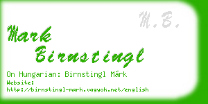 mark birnstingl business card